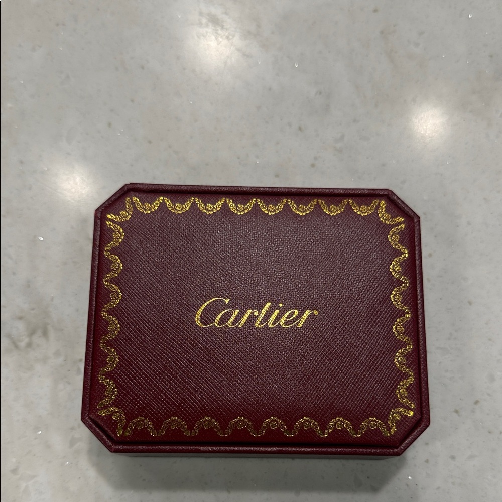 Cartier Burgundy Box with Gold Accents